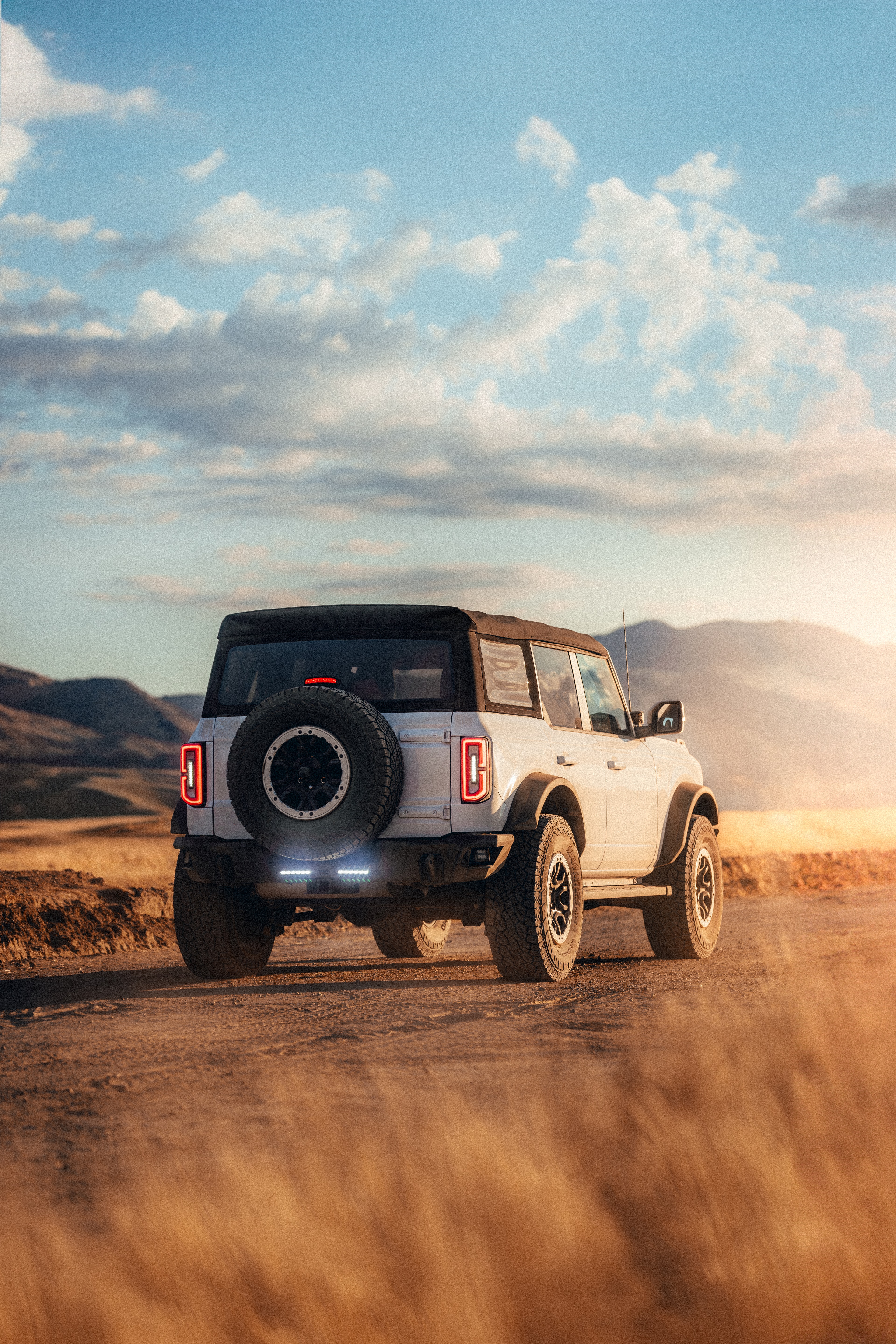 Ford Bronco — portrait detail in dust